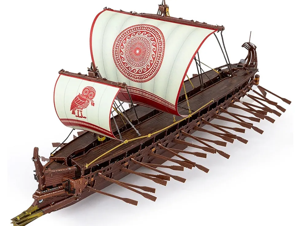Model Kit Greek Trireme Warship (Expert Difficulty) Steel Model by Metal Earth