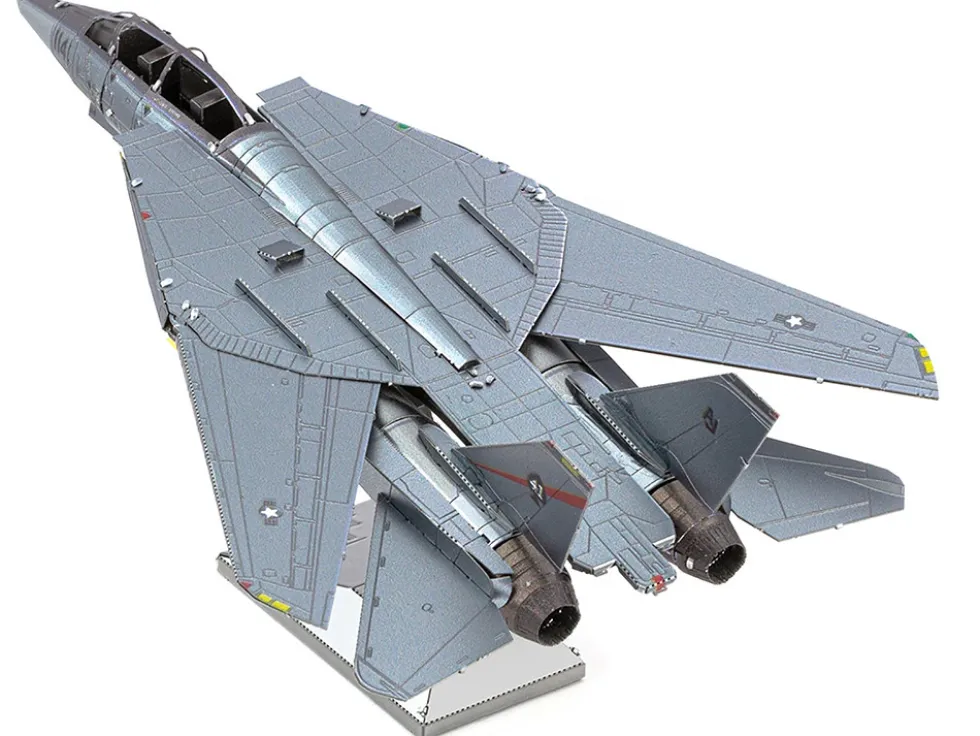 Model Kit Grumman F-14 Tomcat Fighter Aircraft "United States Navy" (Challenging Difficulty) Steel Model by Metal Earth