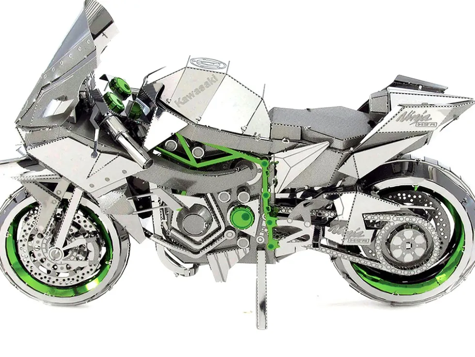 Model Kit Kawasaki Ninja H2R Motorcycle (Expert Difficulty) Steel Model by Metal Earth