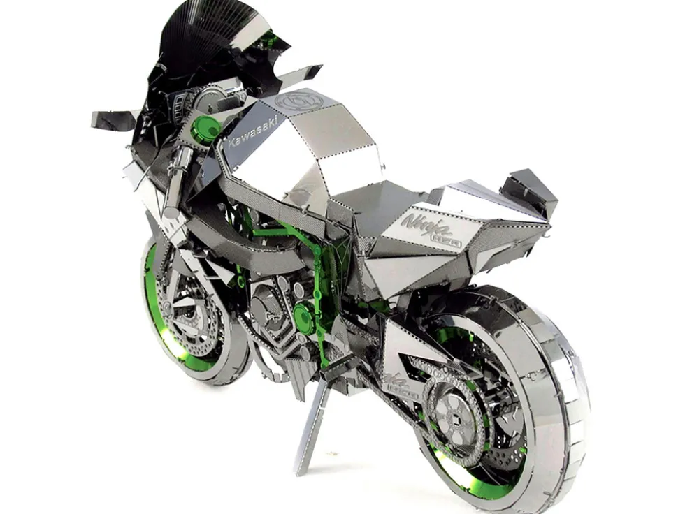 Model Kit Kawasaki Ninja H2R Motorcycle (Expert Difficulty) Steel Model by Metal Earth
