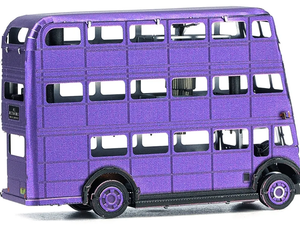 Model Kit Knight Bus Purple "Harry Potter and the Prisoner of Azkaban" (2004) Movie (Moderate Difficulty) Steel Model by Metal Earth