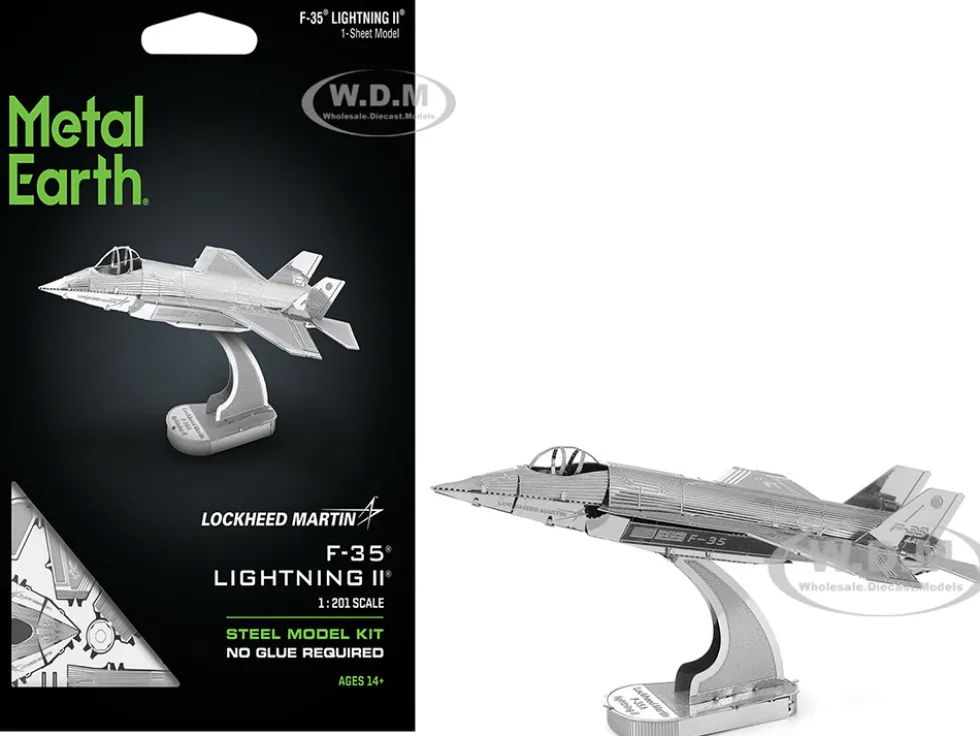 Model Kit Lockheed Martin F-35 Lightning II Aircraft (Moderate Difficulty) Steel Model by Metal Earth
