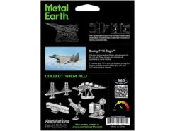 Model Kit McDonnell Douglas F-15 Eagle Fighter Aircraft (Moderate Difficulty) Steel Model by Metal Earth