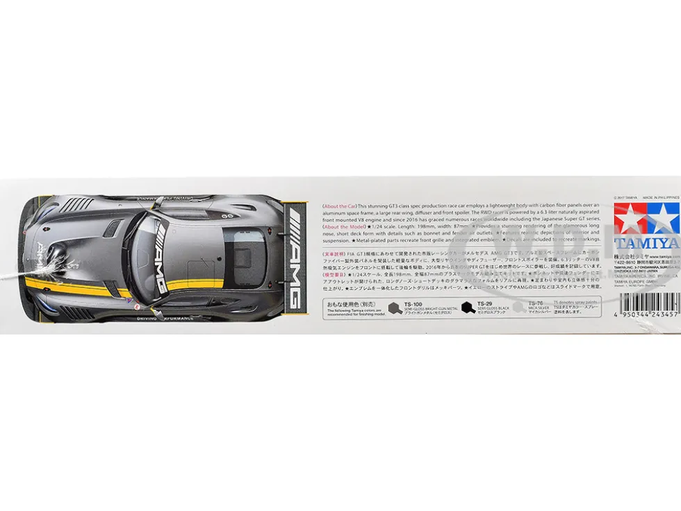 Model Kit Mercedes-AMG GT3 1/24 Scale Model by Tamiya