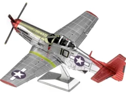 Model Kit North American P-51D Mustang Fighter Aircraft "Tuskegee Airmen, Duchess Arlene, 100th Fighter Squadron" United States Army Air Forces (Challenging Difficulty) Steel Model by Metal Earth