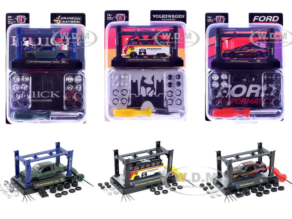 Model Kit 3 piece Car Set Release 81 Limited Edition to 9600 pieces Worldwide 1/64 Diecast Model Cars by M2 Machines