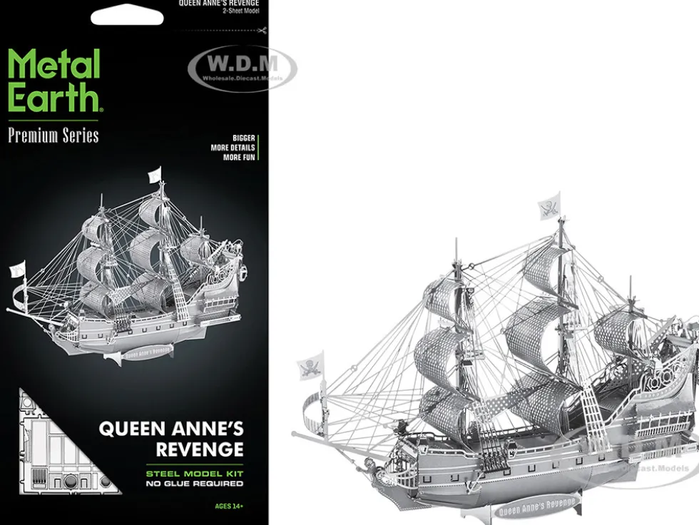 Model Kit Queen Anne's Revenge Ship (Challenging Difficulty) Steel Model by Metal Earth