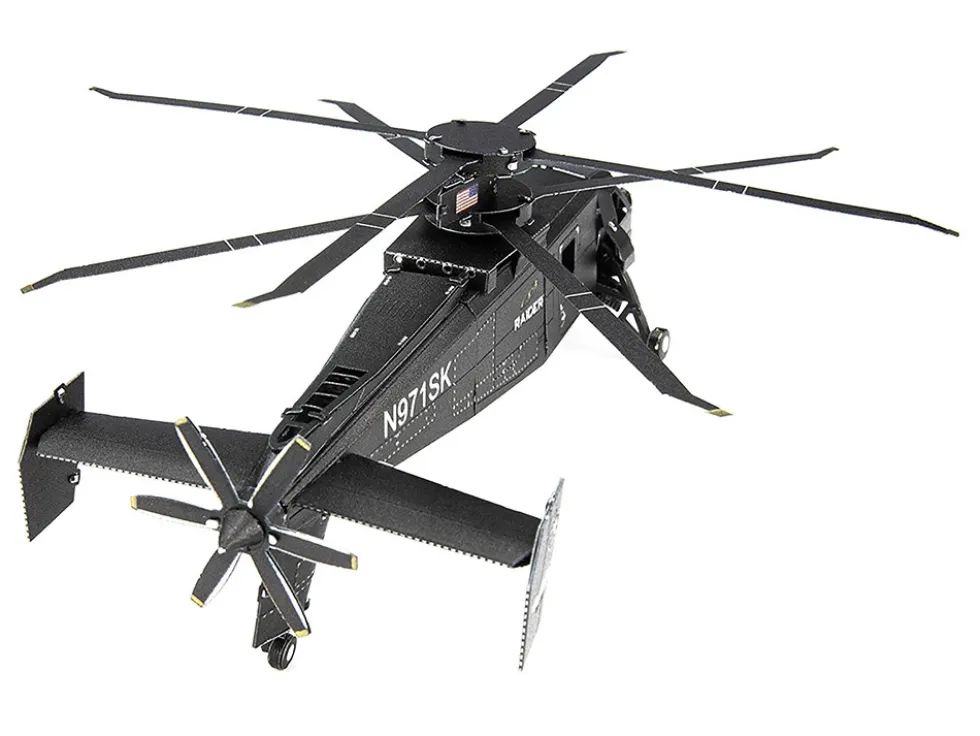 Model Kit Sikorsky S-97 Raider Attack Helicopter "United States Army" (Challenging Difficulty) Steel Model by Metal Earth