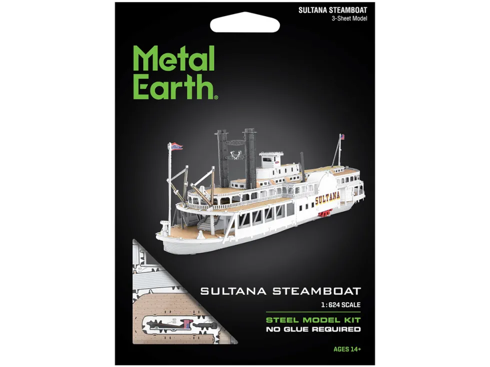 Model Kit Sultana Steamboat (Moderate Difficulty) Steel Model by Metal Earth