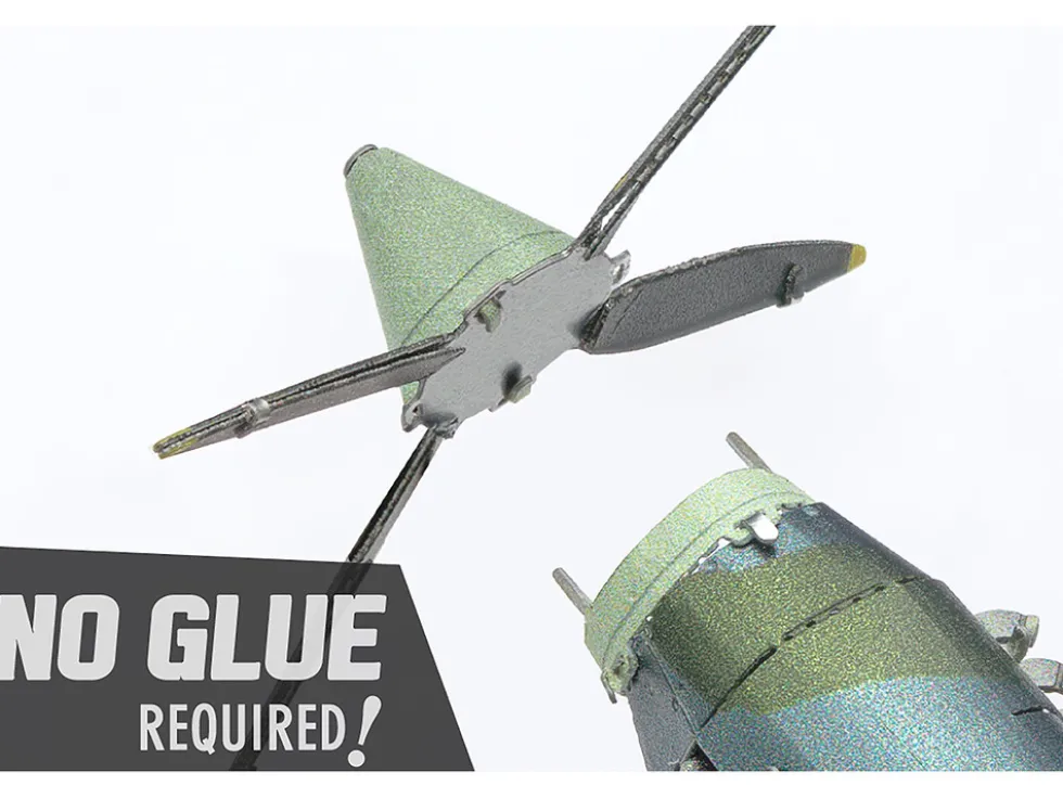 Model Kit Supermarine Spitfire Fighter Aircraft "British Royal Air Force" (Moderate Difficulty) Steel Model by Metal Earth