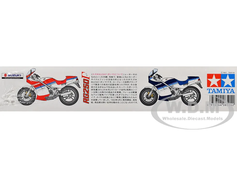Model Kit Suzuki RG250 with Full Options Motorcycle 1/12 Scale Model by Tamiya