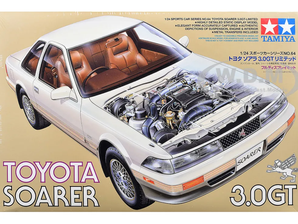 Model Kit Toyota Soarer 3.0 GT RHD (Right Hand Drive) 1/24 Scale Model by Tamiya