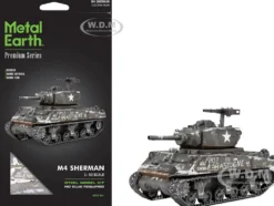 Model Kit United States M4 Sherman Tank (Moderate Difficulty) Steel Model by Metal Earth