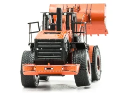 Model Kit Wheel Loader Orange and Black (Challenging Difficulty) Steel Model by Metal Earth