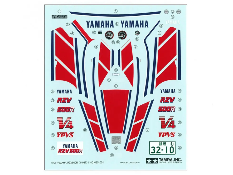 Model Kit Yamaha RZV500R Motorcycle 1/12 Scale Model by Tamiya
