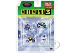 Motomania 3 4 piece Diecast Set 2 Figures 2 Motorcycles Limited Edition 4800 pieces Worldwide 1/64 Scale Models American Diorama AD-76499MJ