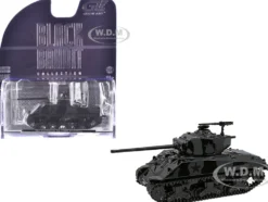 M4 Sherman 76 Long Barrell Tank Black Camouflage "Black Bandit" Series 30 1/64 Diecast Model Car by Greenlight