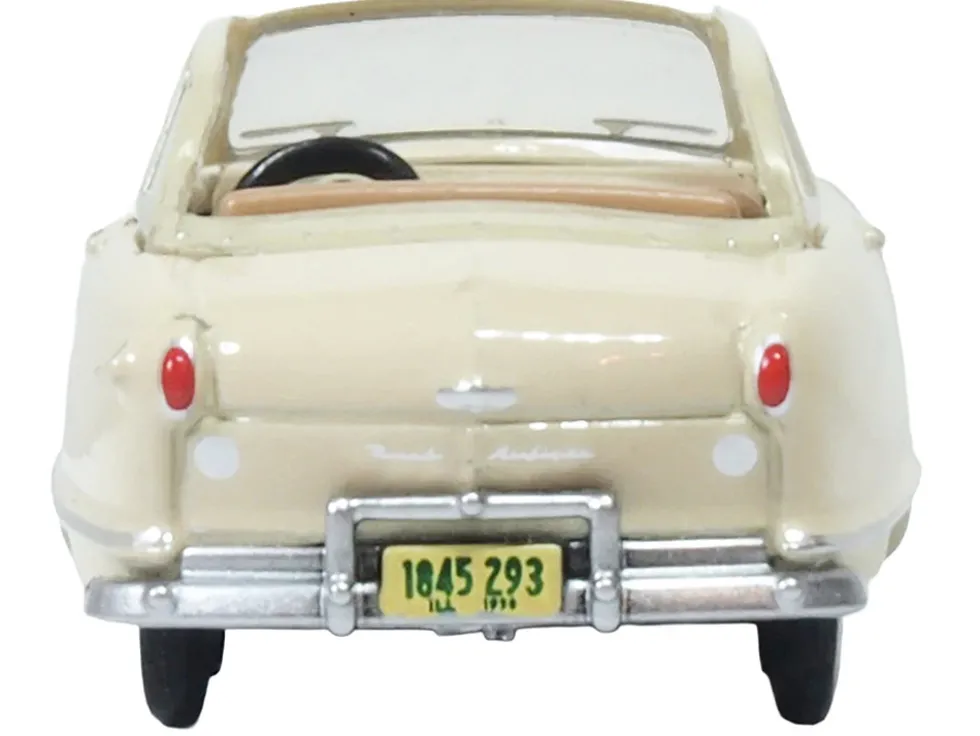 1950 Nash Rambler Custom Landau Convertible (Open) Champagne Ivory 1/87 (HO) Scale Diecast Model Car by Oxford Diecast