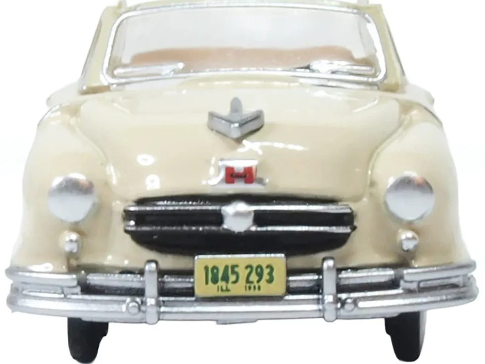 1950 Nash Rambler Custom Landau Convertible (Open) Champagne Ivory 1/87 (HO) Scale Diecast Model Car by Oxford Diecast