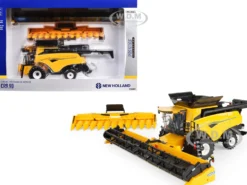 New Holland CR9.90 Combine Yellow with Corn Head and Draper Head "Prestige Collection" 1/32 Diecast Model by ERTL TOMY
