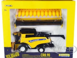 New Holland CR8.90 Combine Yellow Corn Head Draper Head New Holland Agriculture Series 1/32 Diecast Model ERTL TOMY 13898