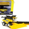 New Holland CR8.90 Combine Yellow Corn Head Draper Head New Holland Agriculture Series 1/64 Diecast Models ERTL TOMY 13870