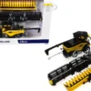 New Holland CR11 Dual-Wheeled Combine with 16-Row Corn Head and Draper Grain Head Yellow "Prestige Collection" Series 1/64 Diecast Model by ERTL TOMY