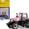 New Holland Genesis T8.380 Tractor Dual Wheels Pink 1/64 Diecast Model ERTL TOMY 13997