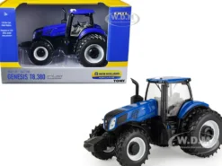 New Holland Genesis T8.380 Tractor Dual Wheels Blue New Holland Agriculture Series 1/32 Diecast Model ERTL TOMY 13976
