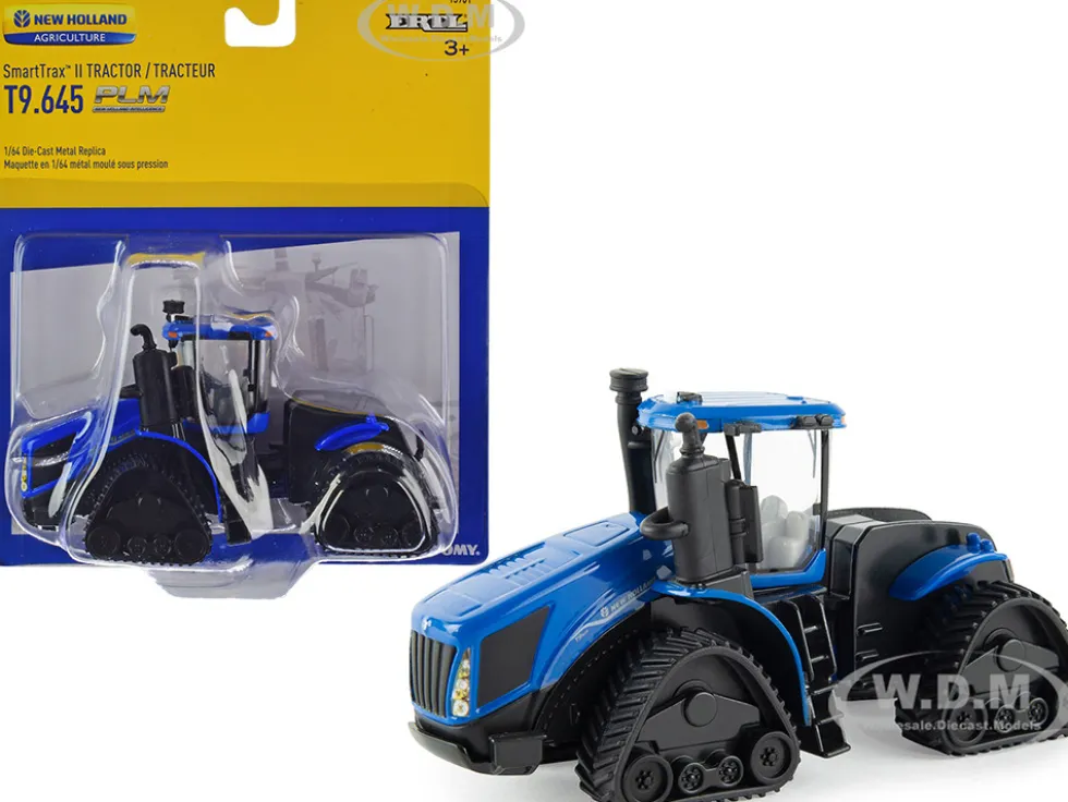New Holland T9.645 SmartTrax II Tractor Tracks Blue PLM Intelligence 1/64 Diecast Model ERTL TOMY 13961