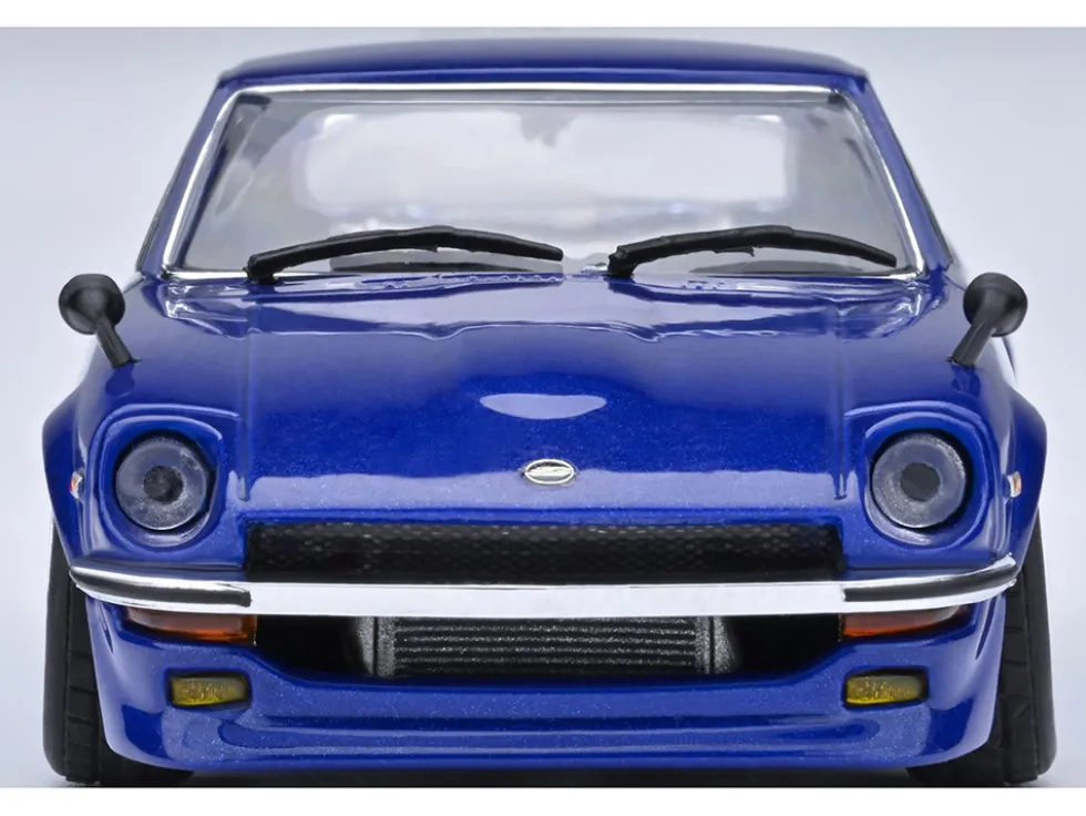 Nissan Fairlady Z RHD (Right Hand Drive) "Akuma No Z" Blue Metallic "Wangan Midnight - Comic #1 Version" Manga 1/64 Model Car by Autoart