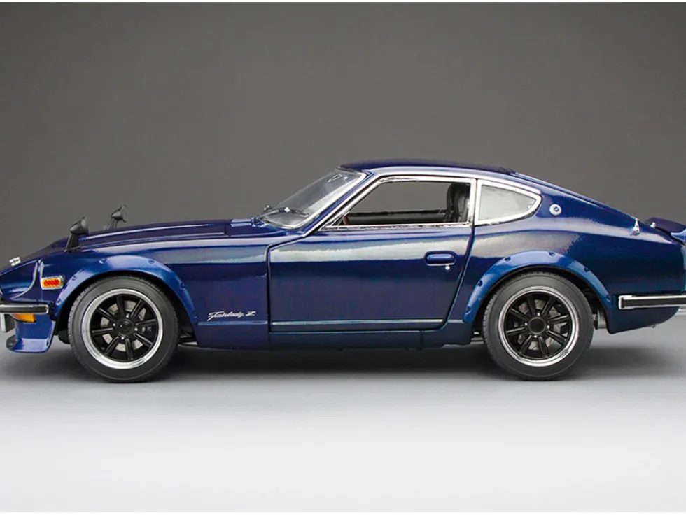 1970 Nissan Fairlady Z (S30) RHD (Right Hand Drive) Midnight Blue Metallic "Asian Collectibles" Series 1/18 Diecast Model Car by Sun Star