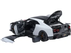 Nissan GT-R50 By ItalDesign Black and White Metallic 1/18 Model Car by Autoart