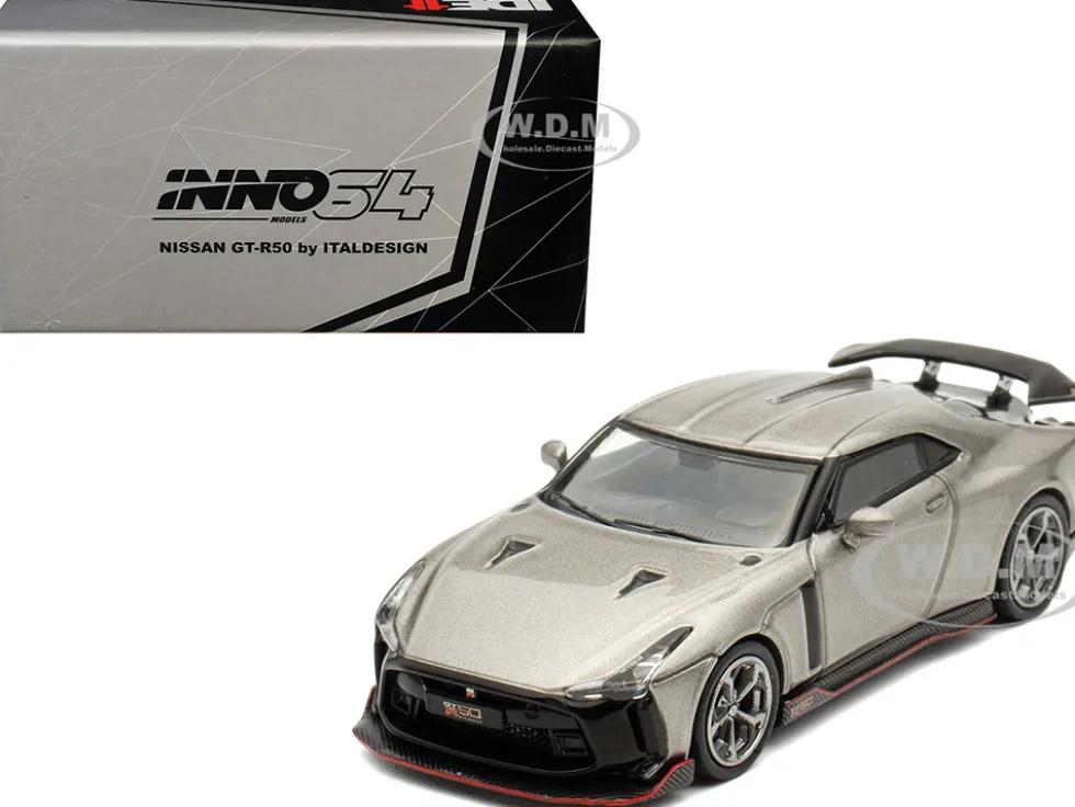 Nissan GT-R50 By ItalDesign Gray Metallic "Indonesia Diecast Expo 2024 Exclusive Edition" 1/64 Diecast Model Car by Inno Models