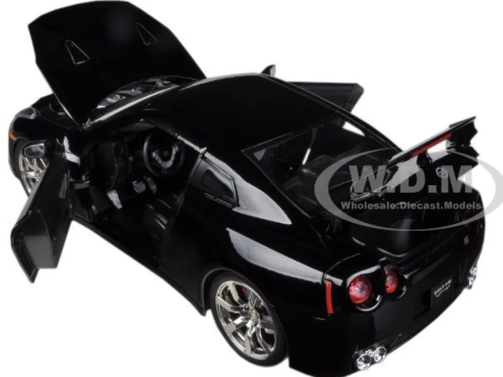 2009 Nissan GT-R R35 Black 1/24 Diecast Car Model Jada 96811