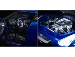 2009 Nissan GT-R R35 Blue Metallic Carbon Lights Brian Figurine Fast & Furious Movie 1/18 Diecast Model Car Jada 31142