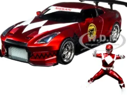 2009 Nissan GT-R R35 Candy Red Red Ranger Diecast Figurine Power Rangers 1/24 Diecast Model Car Jada 31908
