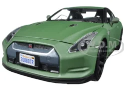 2008 Nissan GT-R R35 Matt Green 1/24 Diecast Model Car Motormax 79506