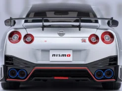 2022 Nissan GT-R (R35) Nismo Special Edition RHD (Right Hand Drive) Ultimate Metal Silver with Carbon Hood and Top 1/18 Model Car by Autoart