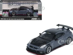2024 Nissan GT-R (R35) Nismo "Top Secret" RHD (Right Hand Drive) Gray with Carbon Hood and Top "Hong Kong Toy Car Salon 2024 Special Edition" 1/64 Diecast Model Car by Inno Models