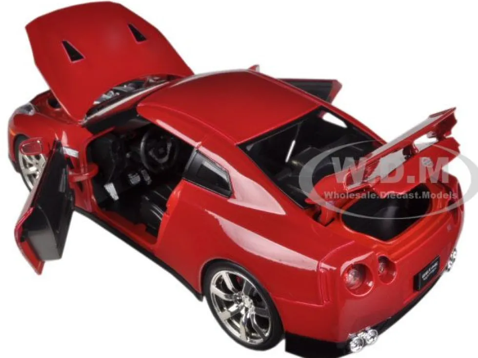 2009 Nissan GT-R R35 Red 1/24 Diecast Car Model Jada 96811