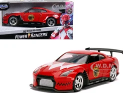 2009 Nissan GT-R R35 Red Red Ranger's Power Rangers 1/32 Diecast Model Car Jada 31827