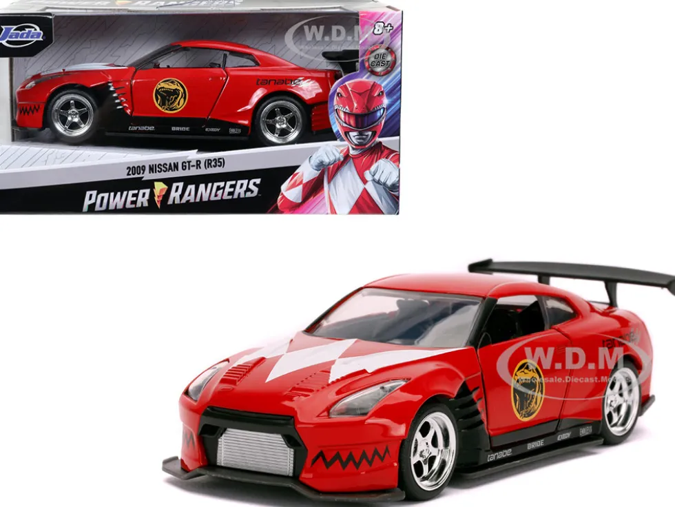 2009 Nissan GT-R R35 Red Red Ranger's Power Rangers 1/32 Diecast Model Car Jada 31827