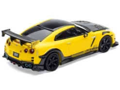 Nissan GT-R (R35) RHD (Right Hand Drive) Yellow with Carbon Hood and Black Top