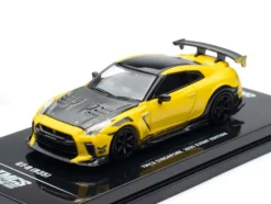 Nissan GT-R (R35) RHD (Right Hand Drive) Yellow with Carbon Hood and Black Top