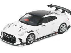 Nissan GT-R (R35) "Top Secret" RHD (Right Hand Drive) White with Black Top "Tokyo Auto Salon 2021" 1/64 Diecast Model Car by Inno Models