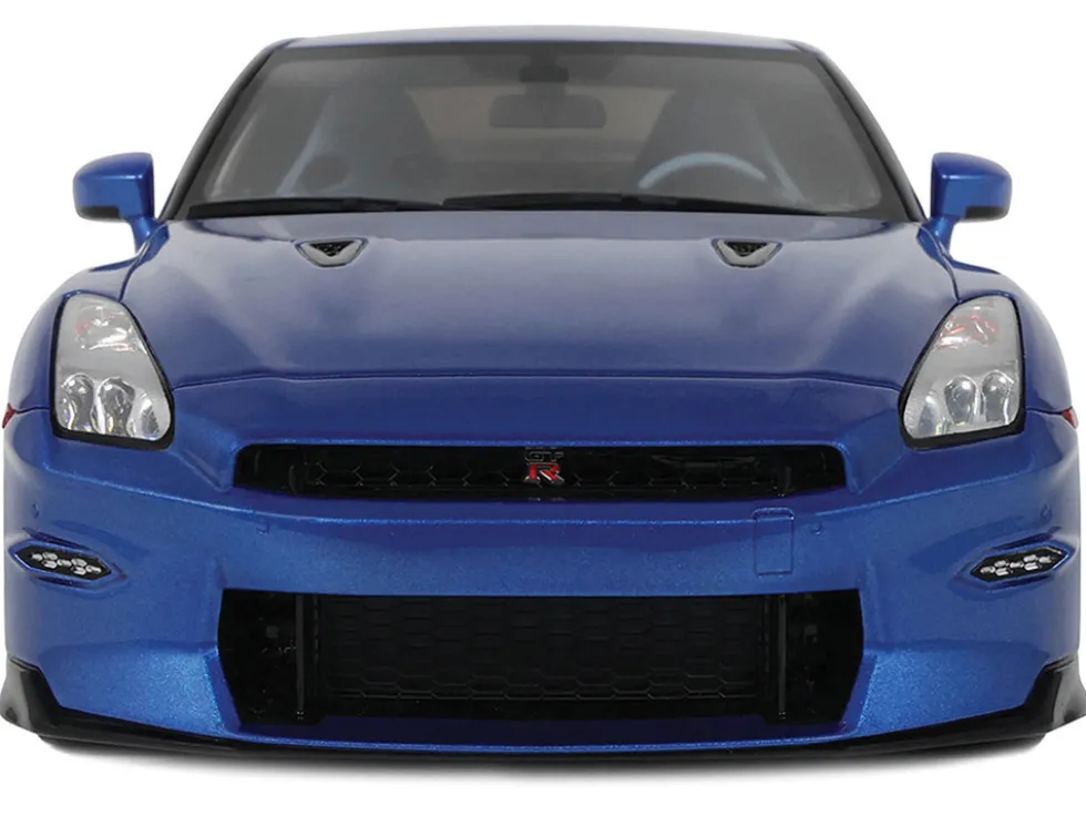 2024 Nissan GT-R Skyline Edition Bayside Blue Metallic 1/18 Model Car by GT Spirit