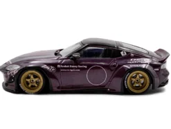 2022 Nissan Pandem Fairlady Z RHD (Right Hand Drive) Purple Metallic with Black Top 1/43 Diecast Model Car by Solido