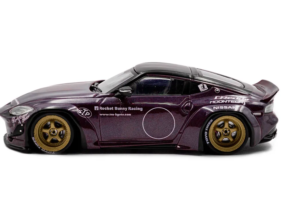 2022 Nissan Pandem Fairlady Z RHD (Right Hand Drive) Purple Metallic with Black Top 1/43 Diecast Model Car by Solido