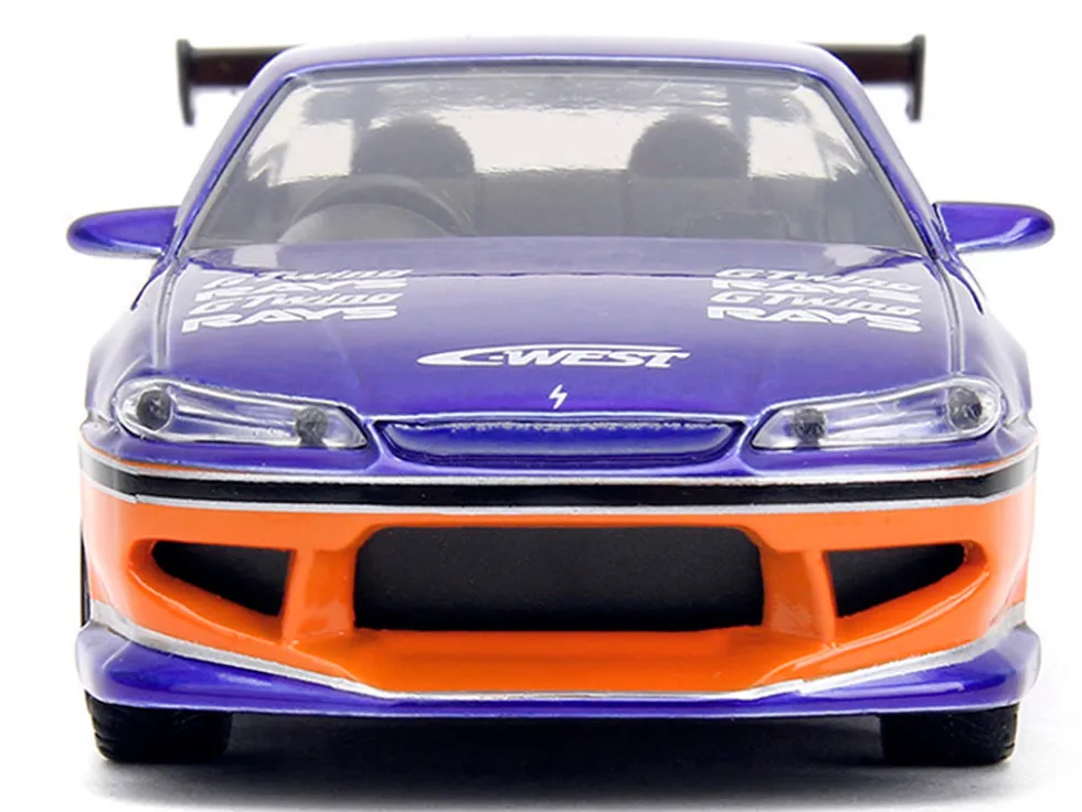 2001 Nissan Silvia S15 RHD (Right Hand Drive) Blue Metallic with Graphics "The Fast and the Furious: Tokyo Drift" (2006) Movie "Fast & Furious" Series 1/32 Diecast Model Car by Jada